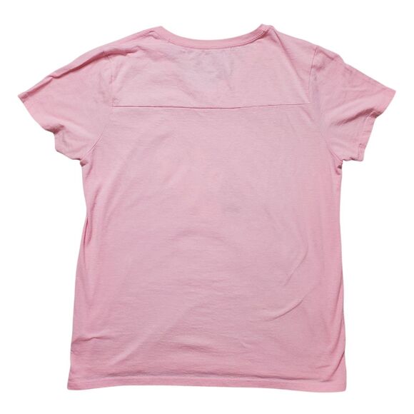 Disney Parks Lady and the Tramp Pink Short Sleeve V-Neck Shirt Women's XL - Picture 3 of 6